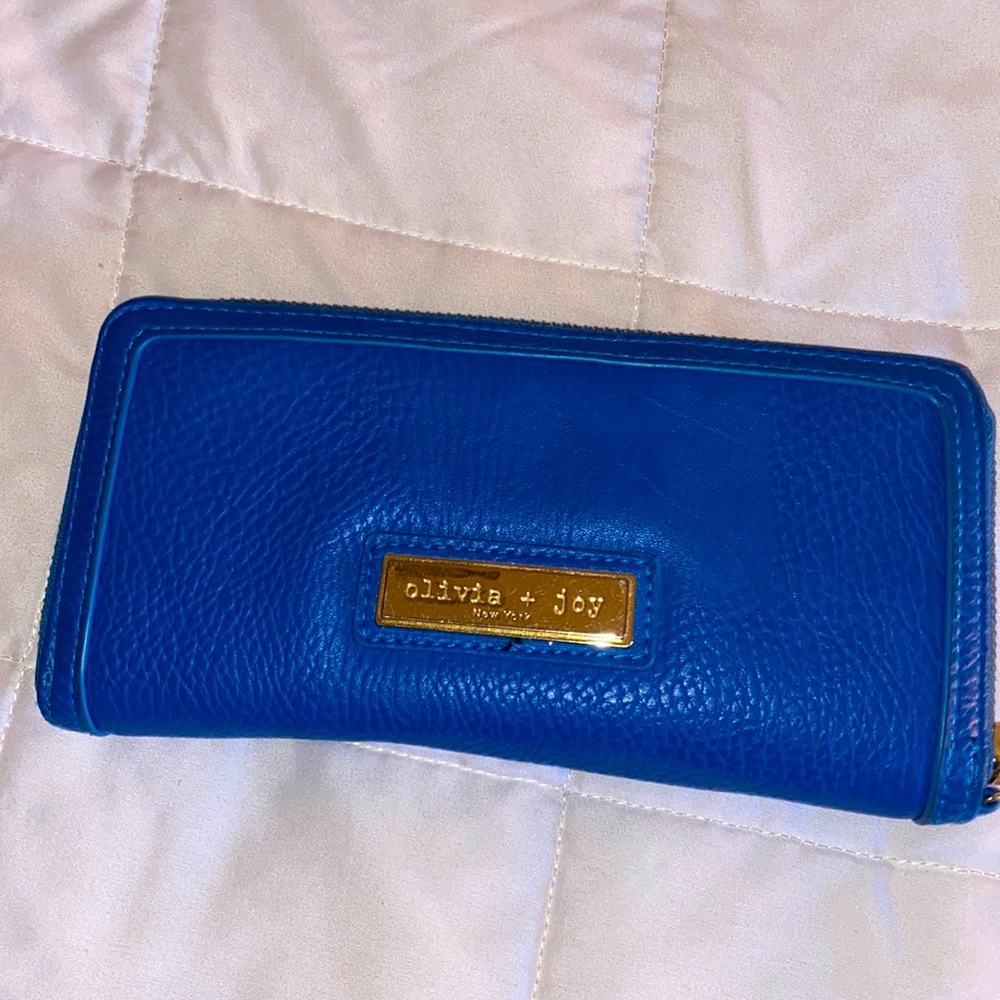 Olivia + Joy blue wallet